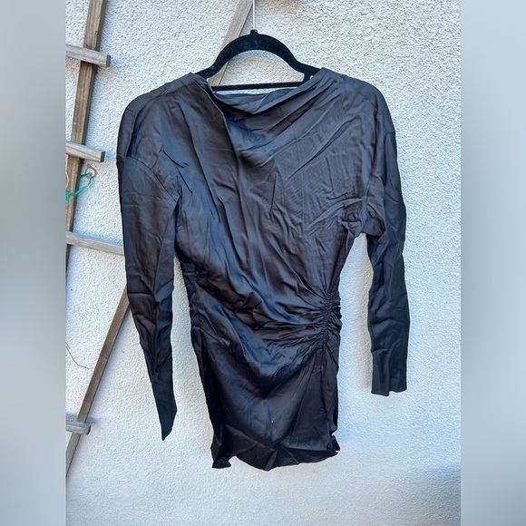 A.L.C. Georgia Satin Mini Dress in Black New with Tags! - Picture 4 of 8